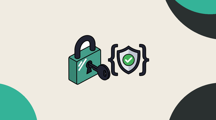 Padlock with API key and shield icon representing Bearer token authentication