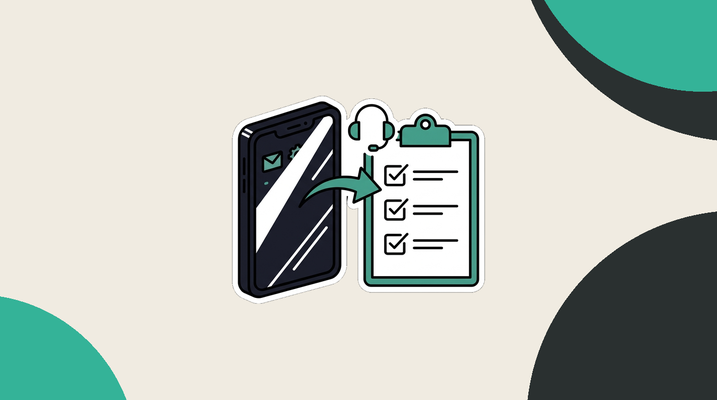 Phone with checklist clipboard representing telecom quoting automation