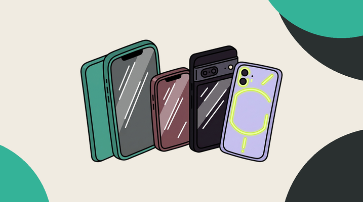 Four smartphones side by side representing Q1 2026 flagship releases