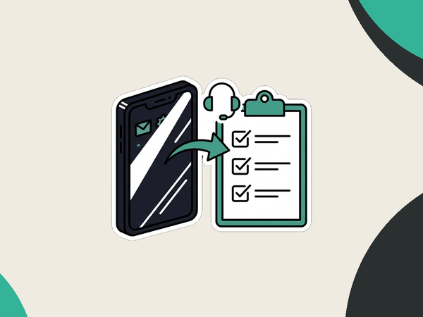 Phone with checklist clipboard representing telecom quoting automation