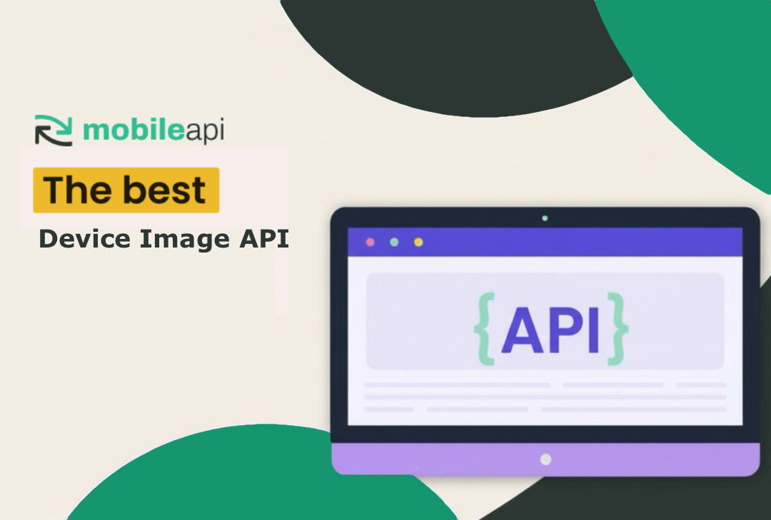 Abstract illustration of mobile devices and API connections